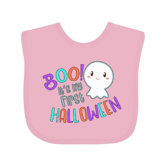 Inktastic Boo It's My First Halloween Cute Ghost Boys or Girls Baby Bib
