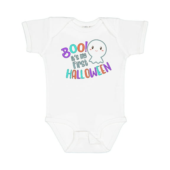 Inktastic Boo It's My First Halloween Cute Ghost Boys or Girls Baby Bodysuit