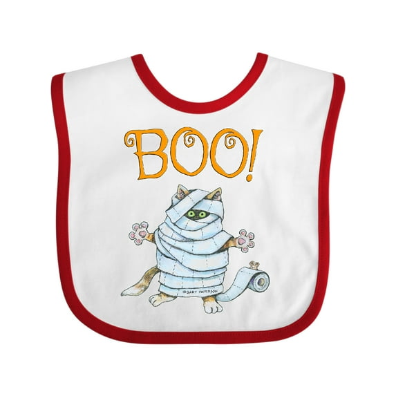Inktastic Boo with Mummy Cat Boys or Girls Baby Bib