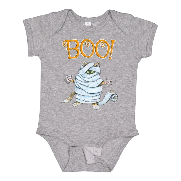 Inktastic Boo with Mummy Cat Boys or Girls Baby Bodysuit