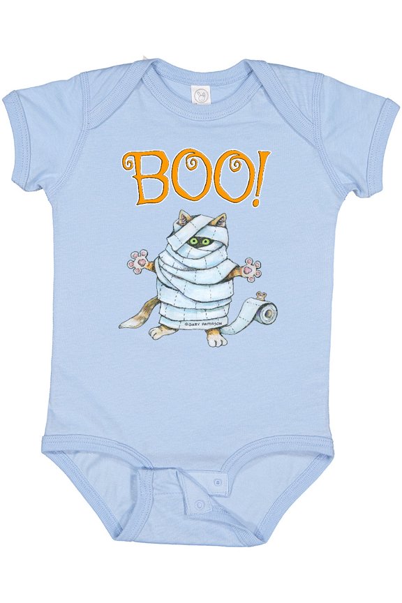 Boo with Mummy Cat Boys or Girls Baby Bodysuit