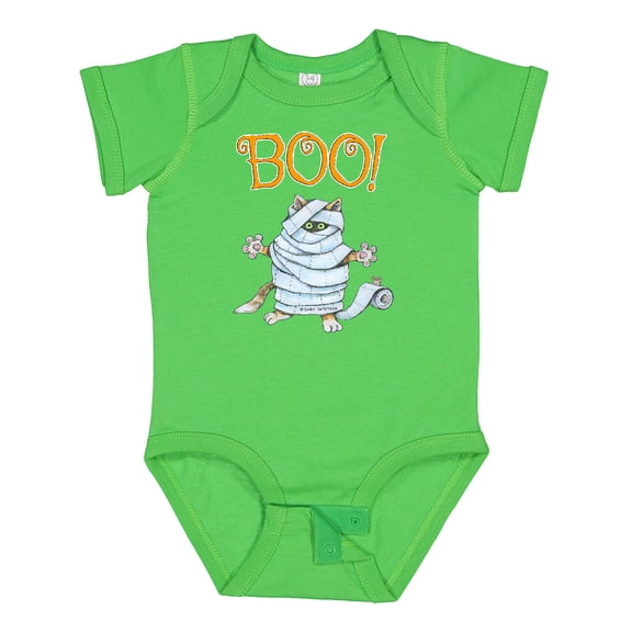 Inktastic Boo with Mummy Cat Boys or Girls Baby Bodysuit