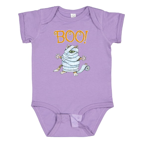 Inktastic Boo with Mummy Cat Boys or Girls Baby Bodysuit