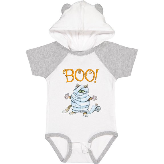 Inktastic Boo with Mummy Cat Boys or Girls Baby Bodysuit