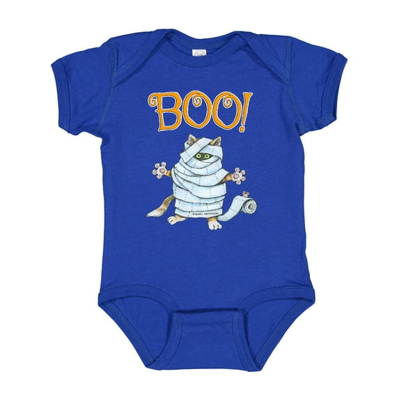 Inktastic Boo with Mummy Cat Boys or Girls Baby Bodysuit