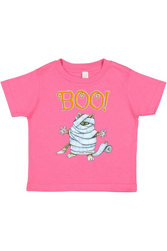 Boo with Mummy Cat Boys or Girls Toddler T-Shirt