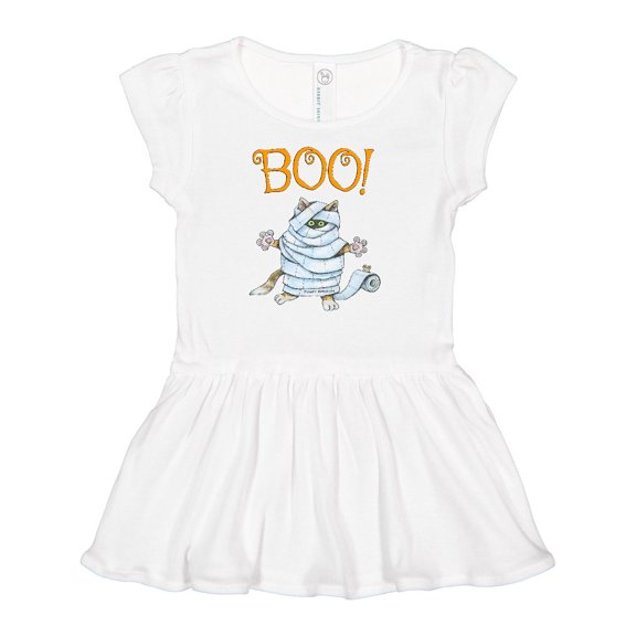 Inktastic Boo with Mummy Cat Girls Baby Dress