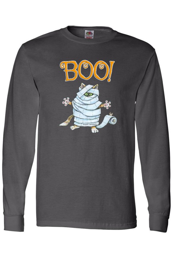 Boo with Mummy Cat Long Sleeve T-Shirt