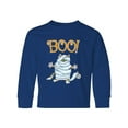 thumbnail image 1 of Inktastic Boo with Mummy Cat Long Sleeve Youth T-Shirt, 1 of 5
