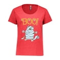 thumbnail image 1 of Inktastic Boo with Mummy Cat Women's Plus Size T-Shirt, 1 of 5