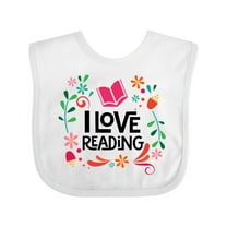 Inktastic Book Lover I Love Reading Girls Baby Bib