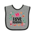 thumbnail image 1 of Inktastic Book Lover I Love Reading Girls Baby Bib, 1 of 4