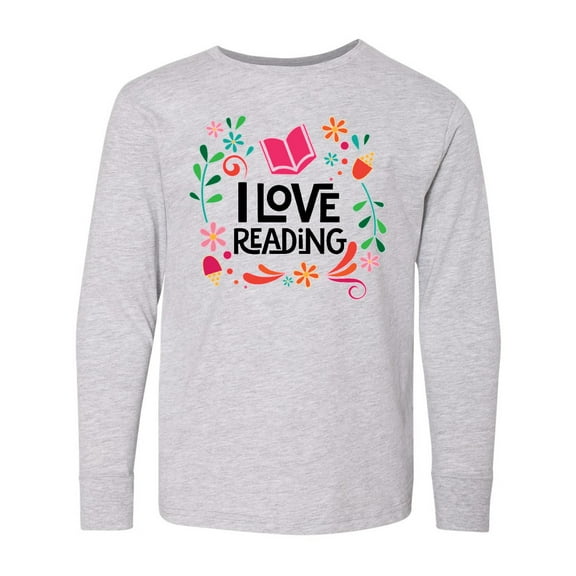 Inktastic Book Lover I Love Reading Long Sleeve Youth T-Shirt