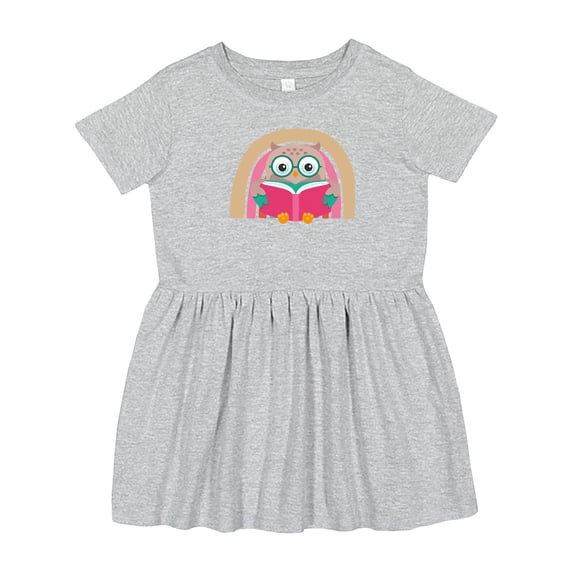 Inktastic Book Lover Owl Reading Librarian Girls Toddler Dress