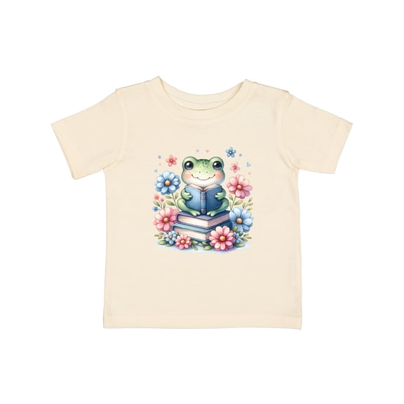 Inktastic Book Lover Reading Frog Librarian Girls Baby T-Shirt