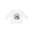 thumbnail image 1 of Inktastic Book Lover Reading Frog Librarian Girls Long Sleeve Toddler T-Shirt, 1 of 5