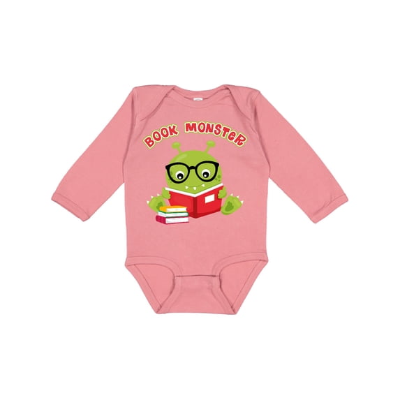 Inktastic Book Monster Boy Boys or Girls Long Sleeve Baby Bodysuit