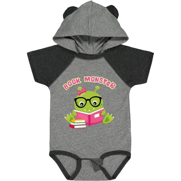 Inktastic Book Monster Girl Girls Baby Bodysuit