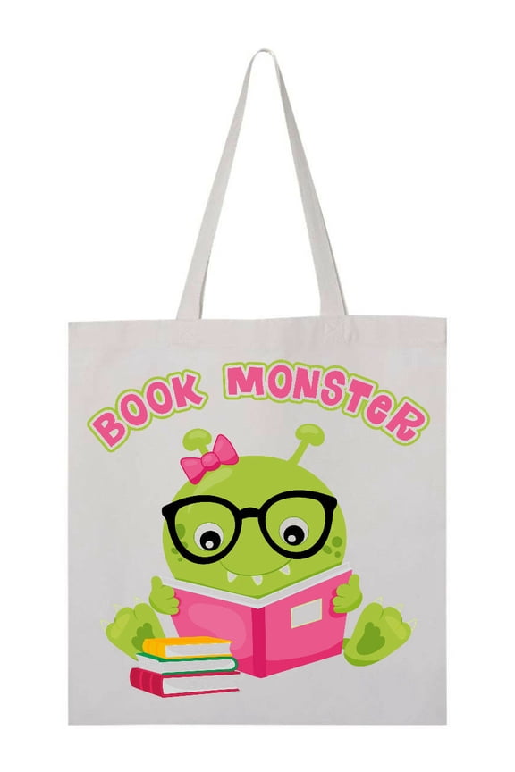 Book Monster Girl Tote Bag