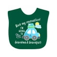 thumbnail image 1 of Inktastic Book My Reservation I'm Going to Grandma and Grandpa's Boys or Girls Baby Bib, 1 of 4