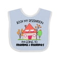 thumbnail image 1 of Inktastic Book My Reservation I'm Going to Grandma and Grandpa's Boys or Girls Baby Bib, 1 of 4