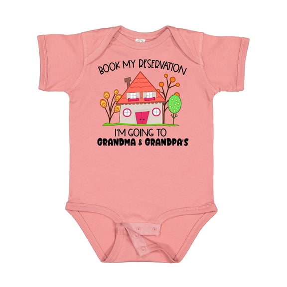 Inktastic Book My Reservation I'm Going to Grandma and Grandpa's Boys or Girls Baby Bodysuit