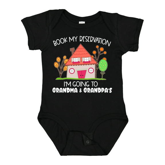 Inktastic Book My Reservation I'm Going to Grandma and Grandpa's Boys or Girls Baby Bodysuit
