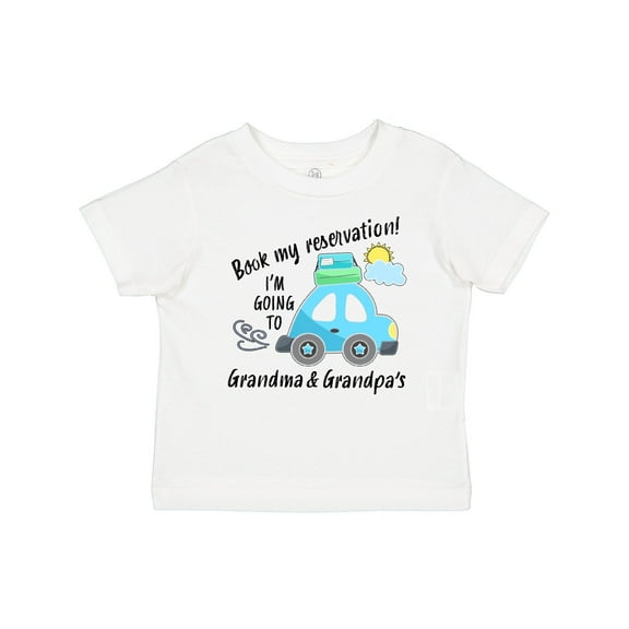 Inktastic Book My Reservation I'm Going to Grandma and Grandpa's Boys or Girls Baby T-Shirt