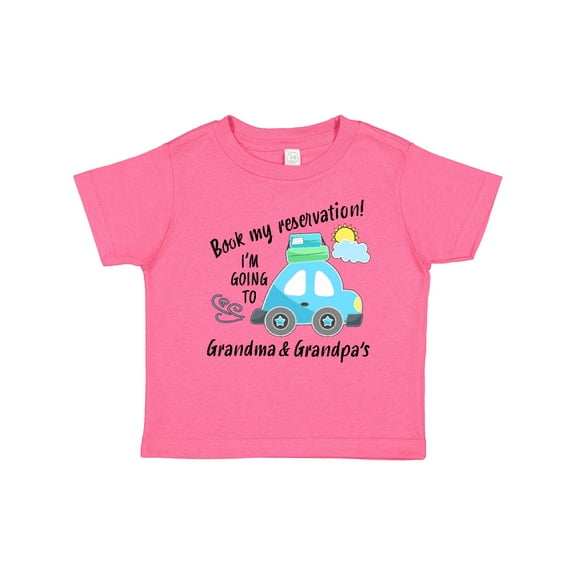 Inktastic Book My Reservation I'm Going to Grandma and Grandpa's Boys or Girls Baby T-Shirt