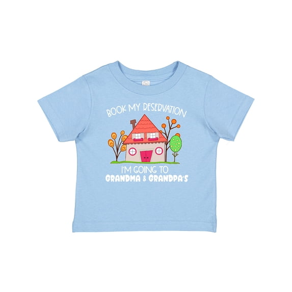 Inktastic Book My Reservation I'm Going to Grandma and Grandpa's Boys or Girls Baby T-Shirt
