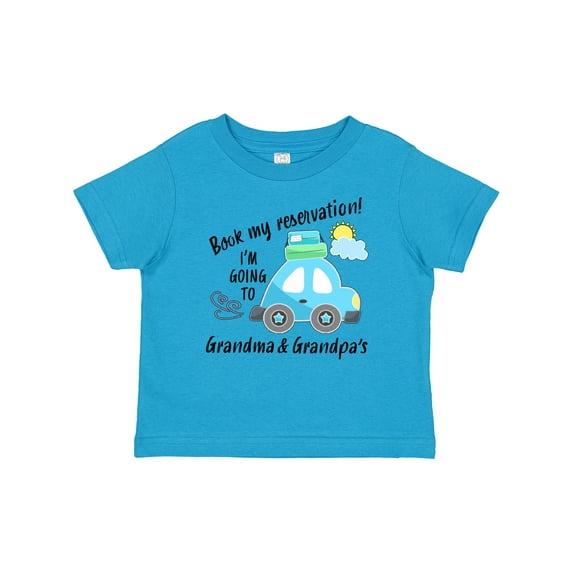 Inktastic Book My Reservation I'm Going to Grandma and Grandpa's Boys or Girls Baby T-Shirt