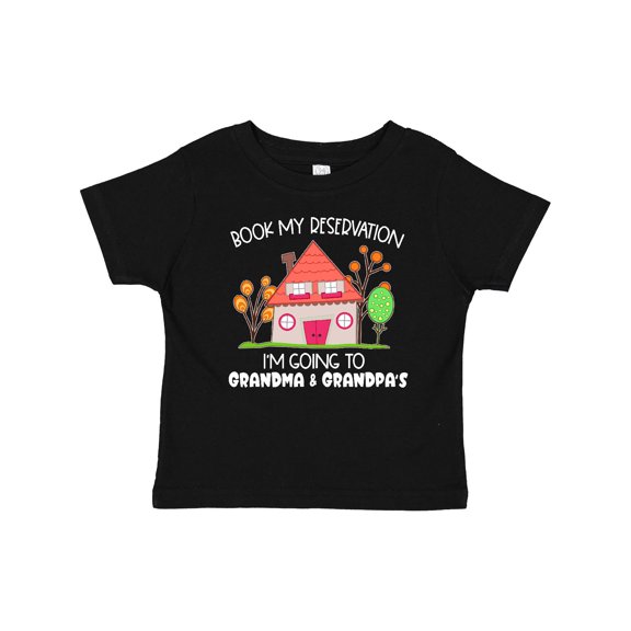 Inktastic Book My Reservation I'm Going to Grandma and Grandpa's Boys or Girls Baby T-Shirt