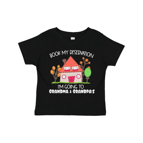 Inktastic Book My Reservation I'm Going to Grandma and Grandpa's Boys or Girls Toddler T-Shirt