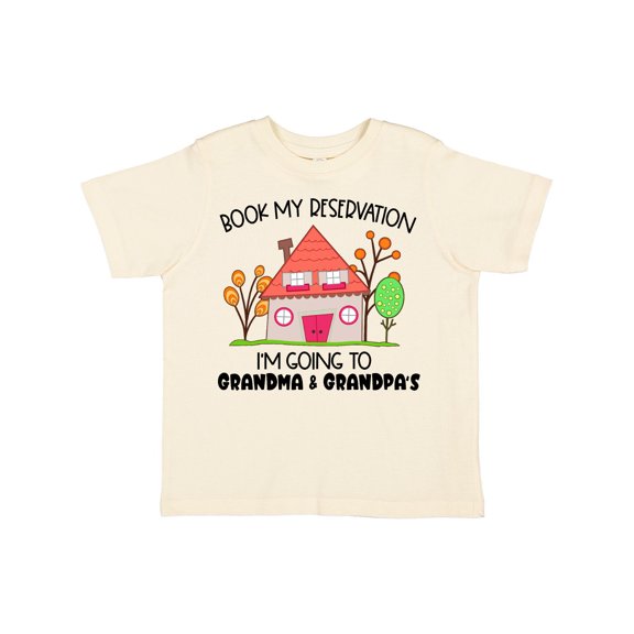 Inktastic Book My Reservation- I'm Going to Grandma and Grandpa's Boys or Girls Toddler T-Shirt