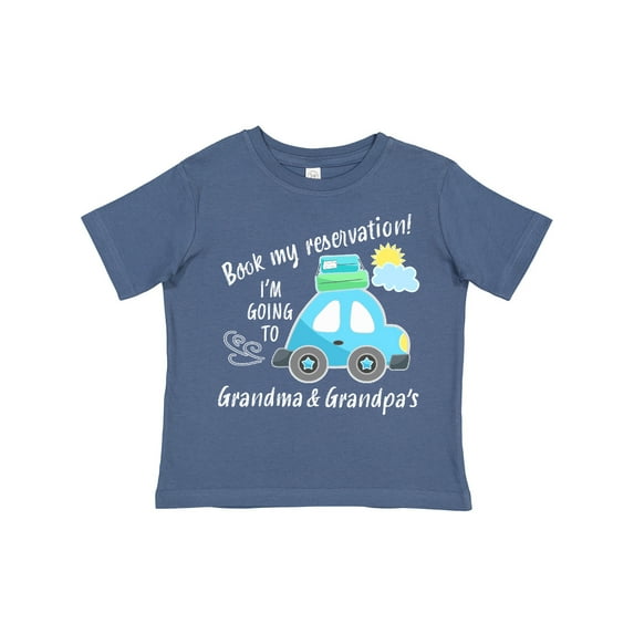 Inktastic Book My Reservation I'm Going to Grandma and Grandpa's Boys or Girls Toddler T-Shirt