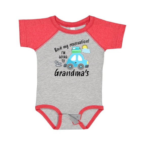 Inktastic Book My Reservation I'm Going to Grandma's Boys or Girls Baby Bodysuit