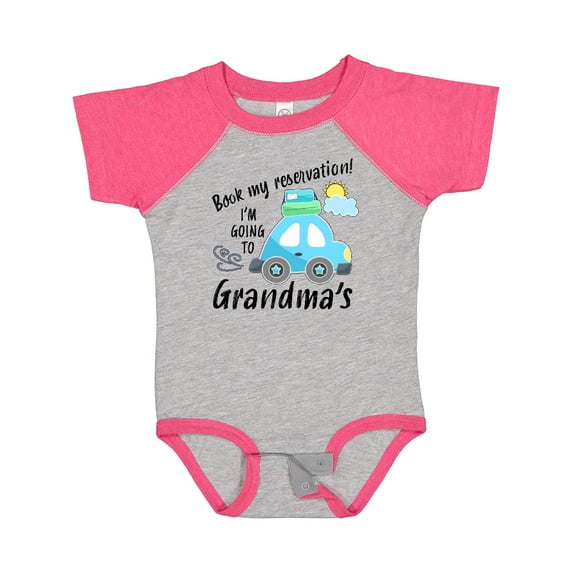 Inktastic Book My Reservation I'm Going to Grandma's Boys or Girls Baby Bodysuit