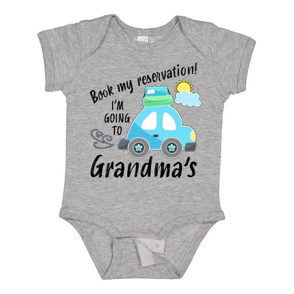 Inktastic Book My Reservation I'm Going to Grandma's Boys or Girls Baby Bodysuit