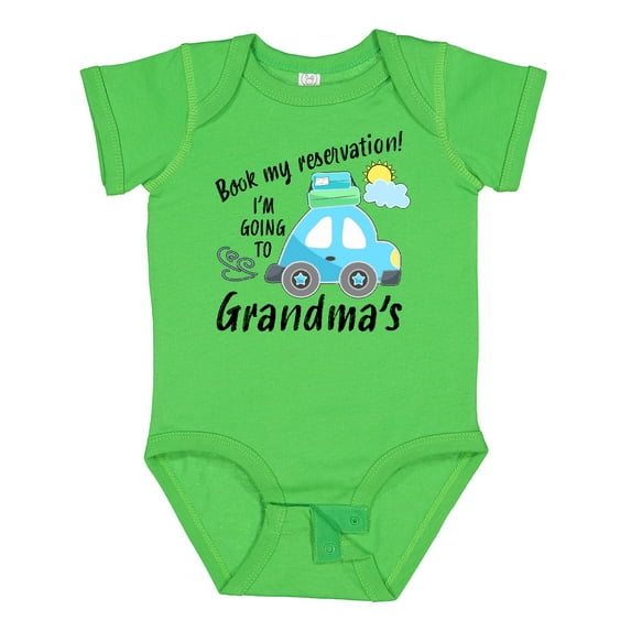 Inktastic Book My Reservation I'm Going to Grandma's Boys or Girls Baby Bodysuit
