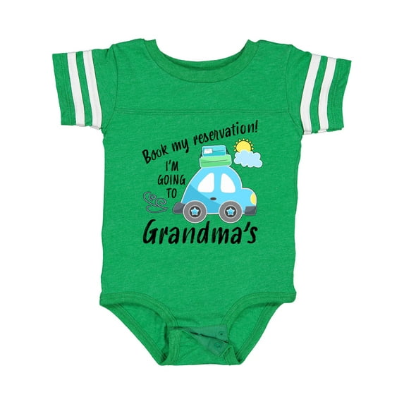 Inktastic Book My Reservation I'm Going to Grandma's Boys or Girls Baby Bodysuit