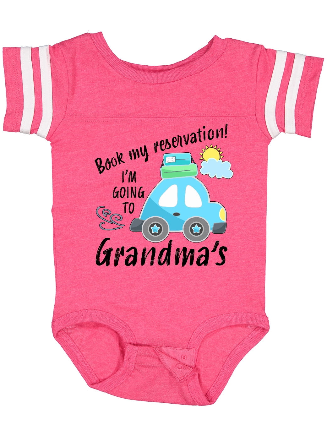 Inktastic Book My Reservation I'm Going to Grandma's Boys or Girls Baby Bodysuit