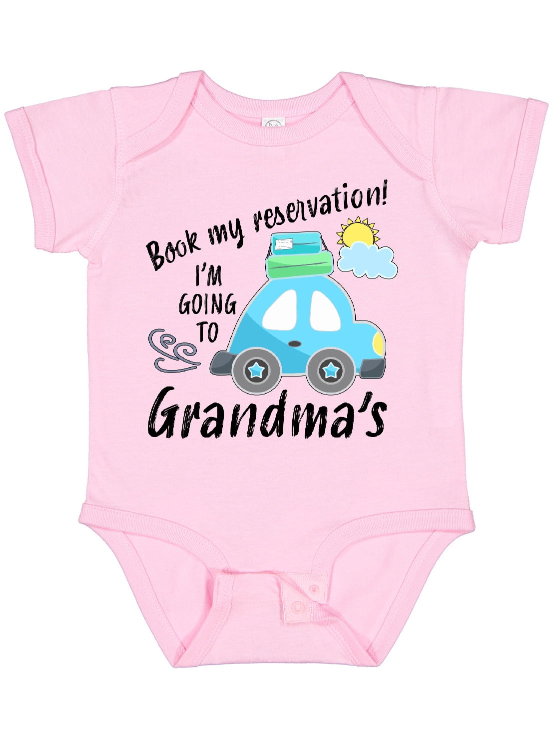 Inktastic Book My Reservation I'm Going to Grandma's Boys or Girls Baby Bodysuit