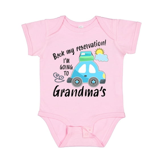 Inktastic Book My Reservation I'm Going to Grandma's Boys or Girls Baby Bodysuit