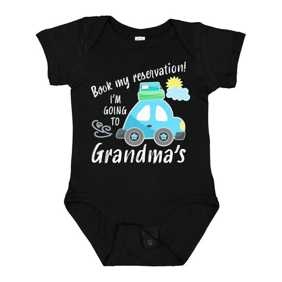 Inktastic Book My Reservation I'm Going to Grandma's Boys or Girls Baby Bodysuit