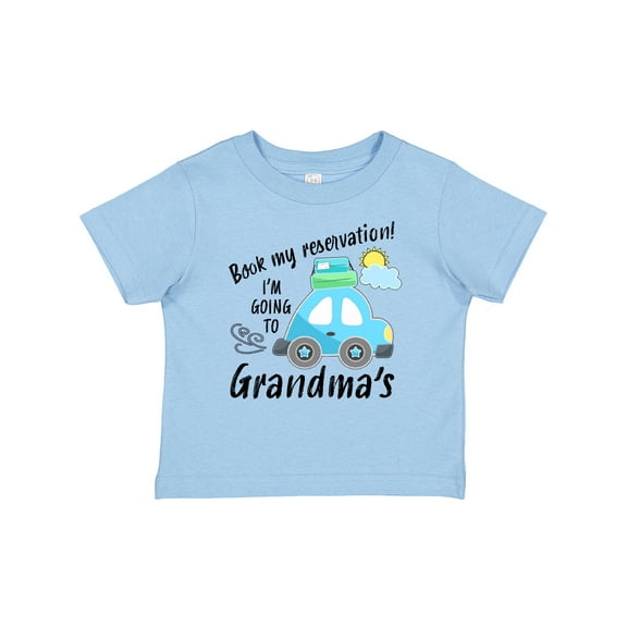 Inktastic Book My Reservation I'm Going to Grandma's Boys or Girls Baby T-Shirt