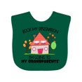 thumbnail image 1 of Inktastic Book My Reservation I'm Going to My Grandparents' House Boys or Girls Baby Bib, 1 of 4