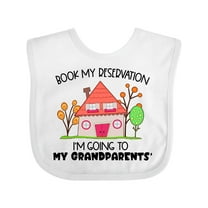 Inktastic Book My Reservation I'm Going to My Grandparents' House Boys or Girls Baby Bib