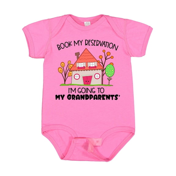 Inktastic Book My Reservation I'm Going to My Grandparents'- House Boys or Girls Baby Bodysuit