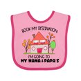 thumbnail image 1 of Inktastic Book My Reservation I'm Going to My Nana and Papa's- House Boys or Girls Baby Bib, 1 of 4