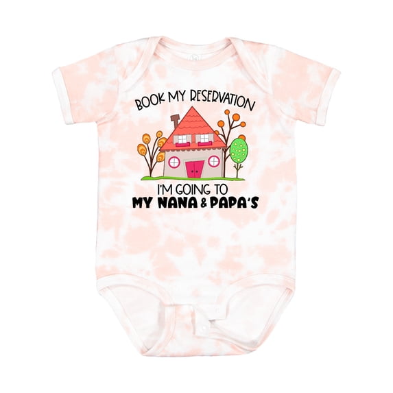 Inktastic Book My Reservation I'm Going to My Nana and Papa's- House Boys or Girls Baby Bodysuit